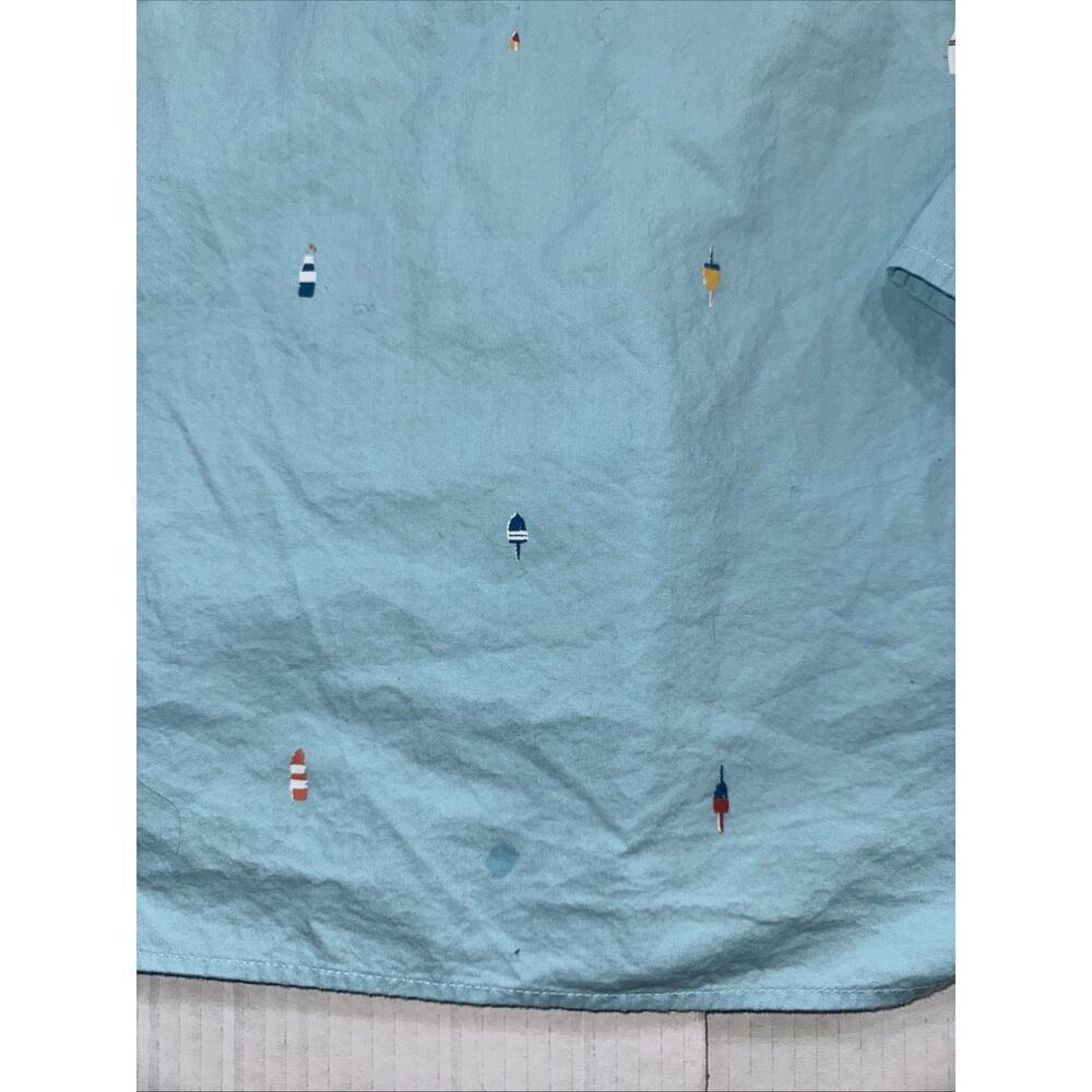 J Crew Men's L Classic Fit Long Sleeve Flex Oxford Shirt Sailboats Drinks - Picture 9 of 12